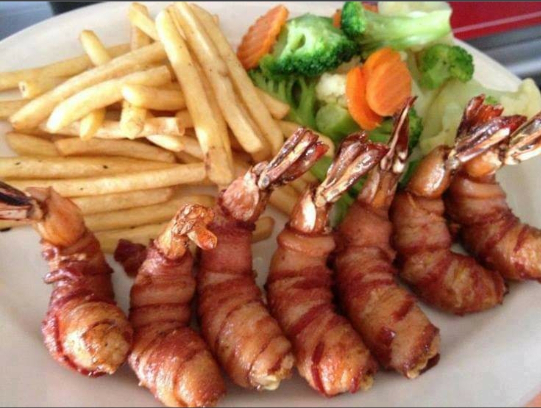 Camarones Envueltos en Tocino