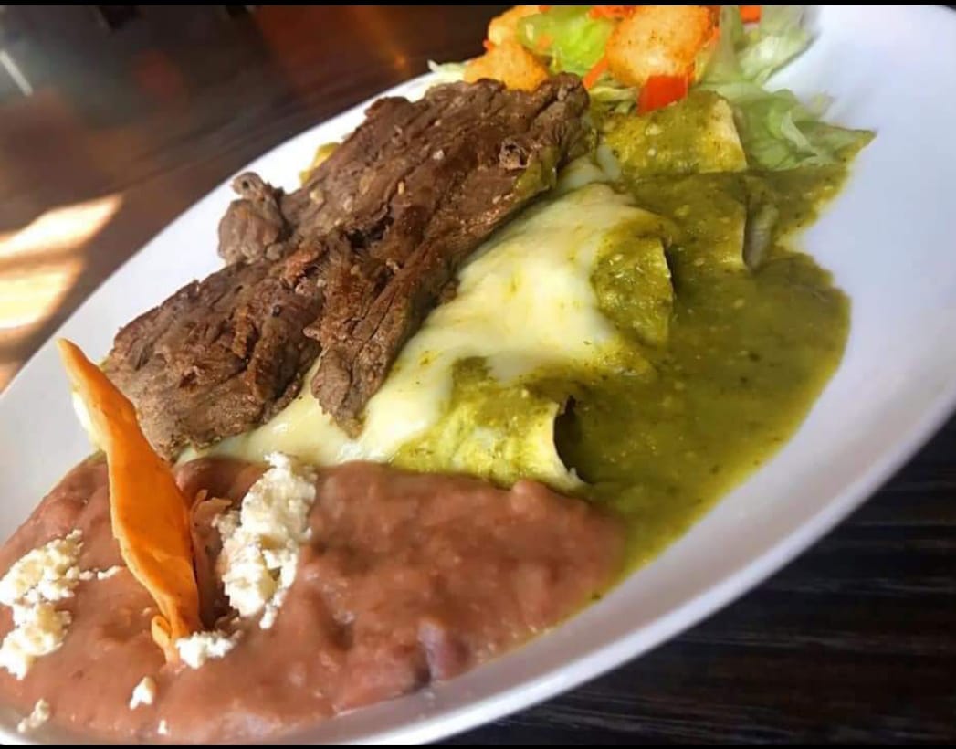 Enchiladas suizas con fajita