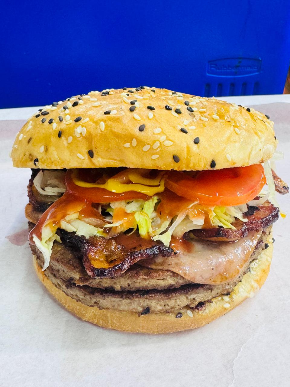 Hamburguesa Doble con Tocino