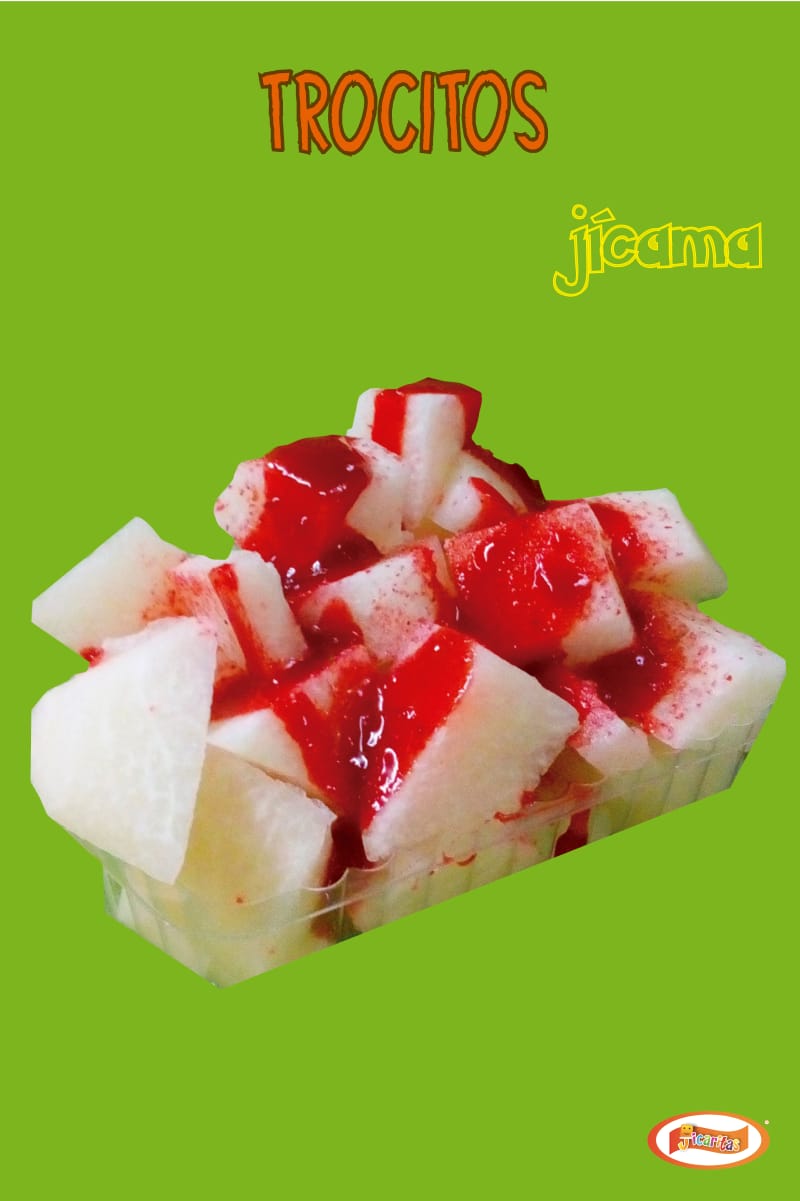 Trocitos de Jícama en Charola