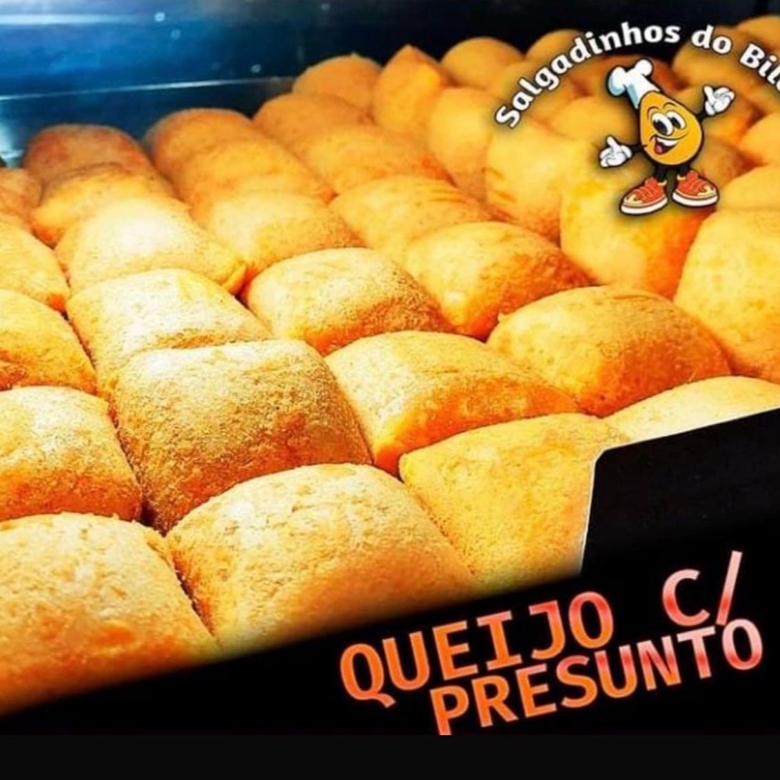 Salgado de queijo com presunto