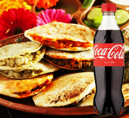Combo-2 Gorditas Prensado y Mexicana + Coca Cola