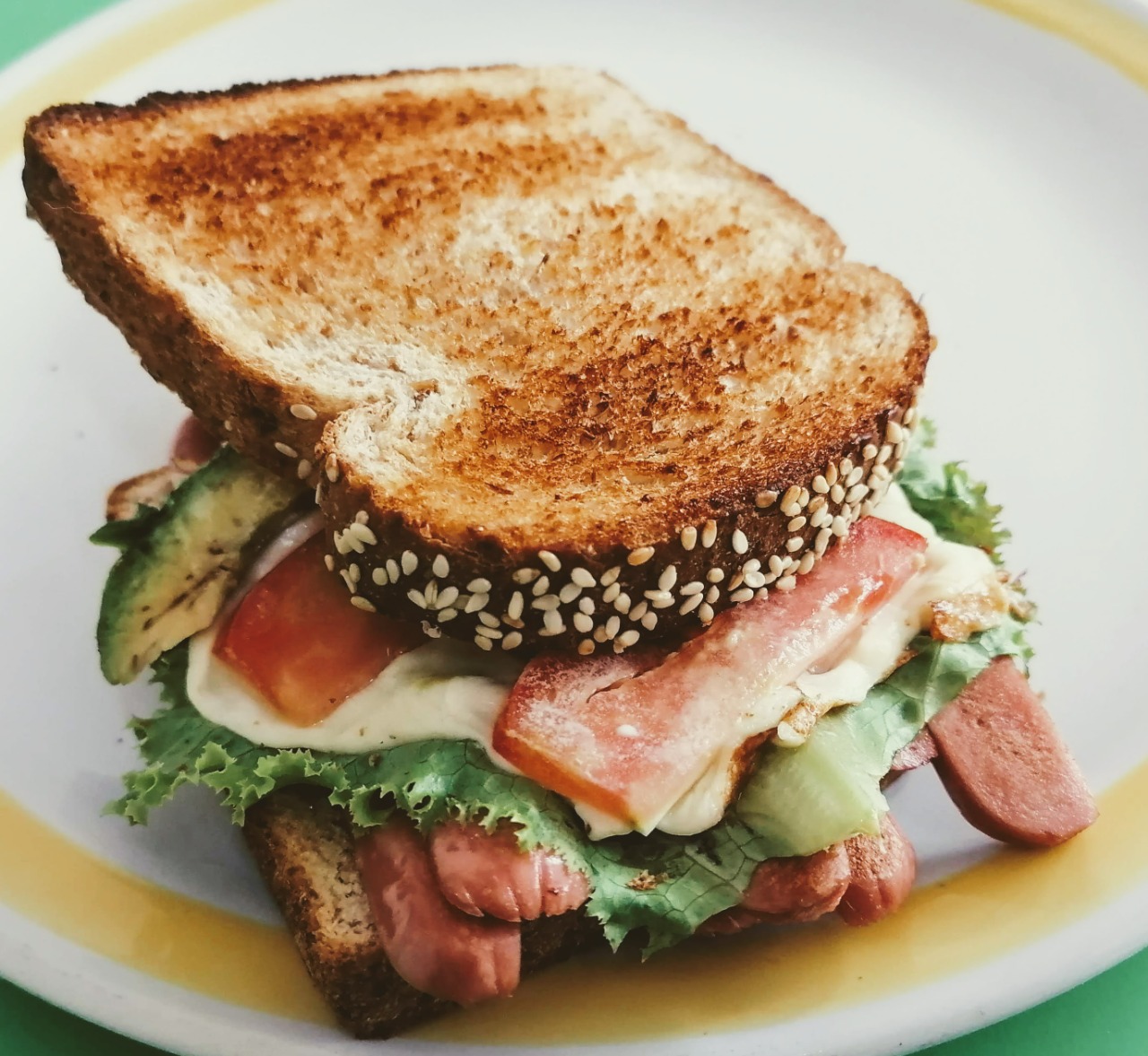 Sándwich De Pechuga De Pavo, Queso Panela o Huevo