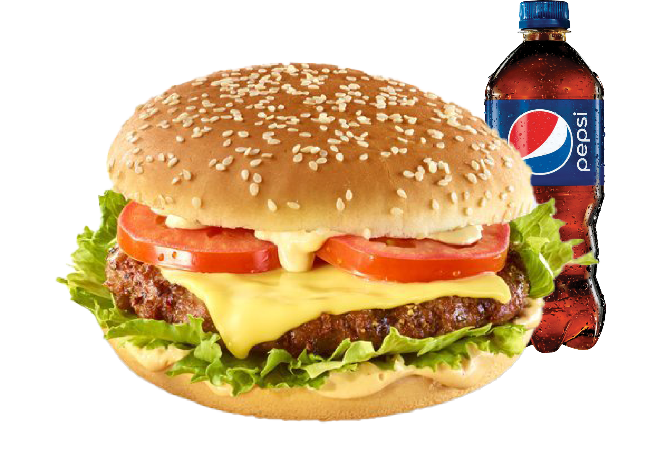 Hungry Cheese Burger más Pepsi 355 ml