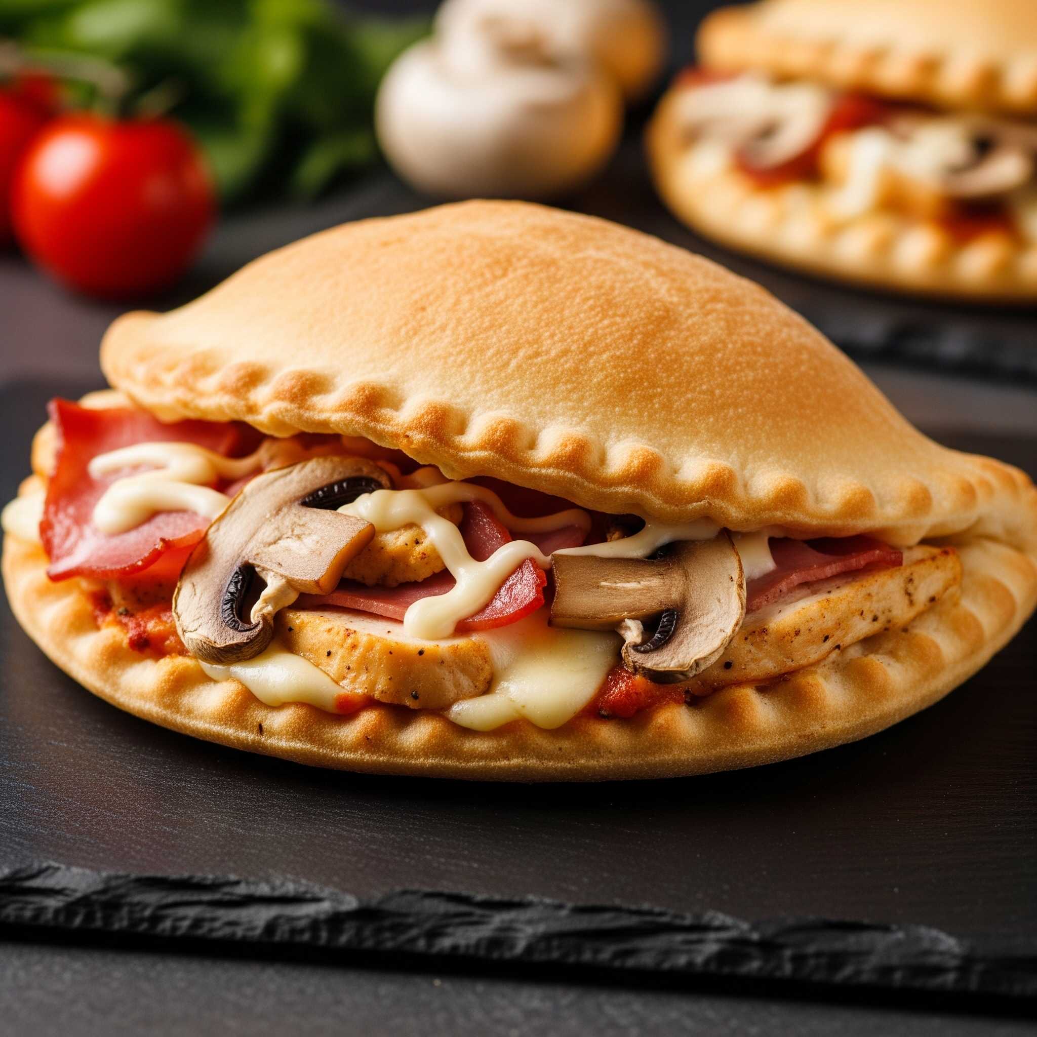 Panzerotti Pollo con Champiñones
