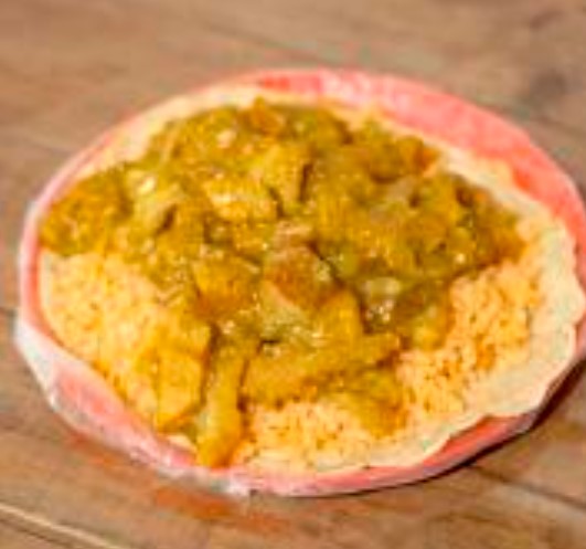 MEDIO TACO DE CHICHARRON EN SALSA VERDE
