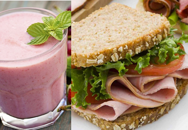 Licuado RBD + Sándwich de Jamón