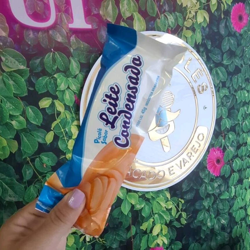 Picolé cremoso de Leite Condensado (com adição de leite e seus derivados)