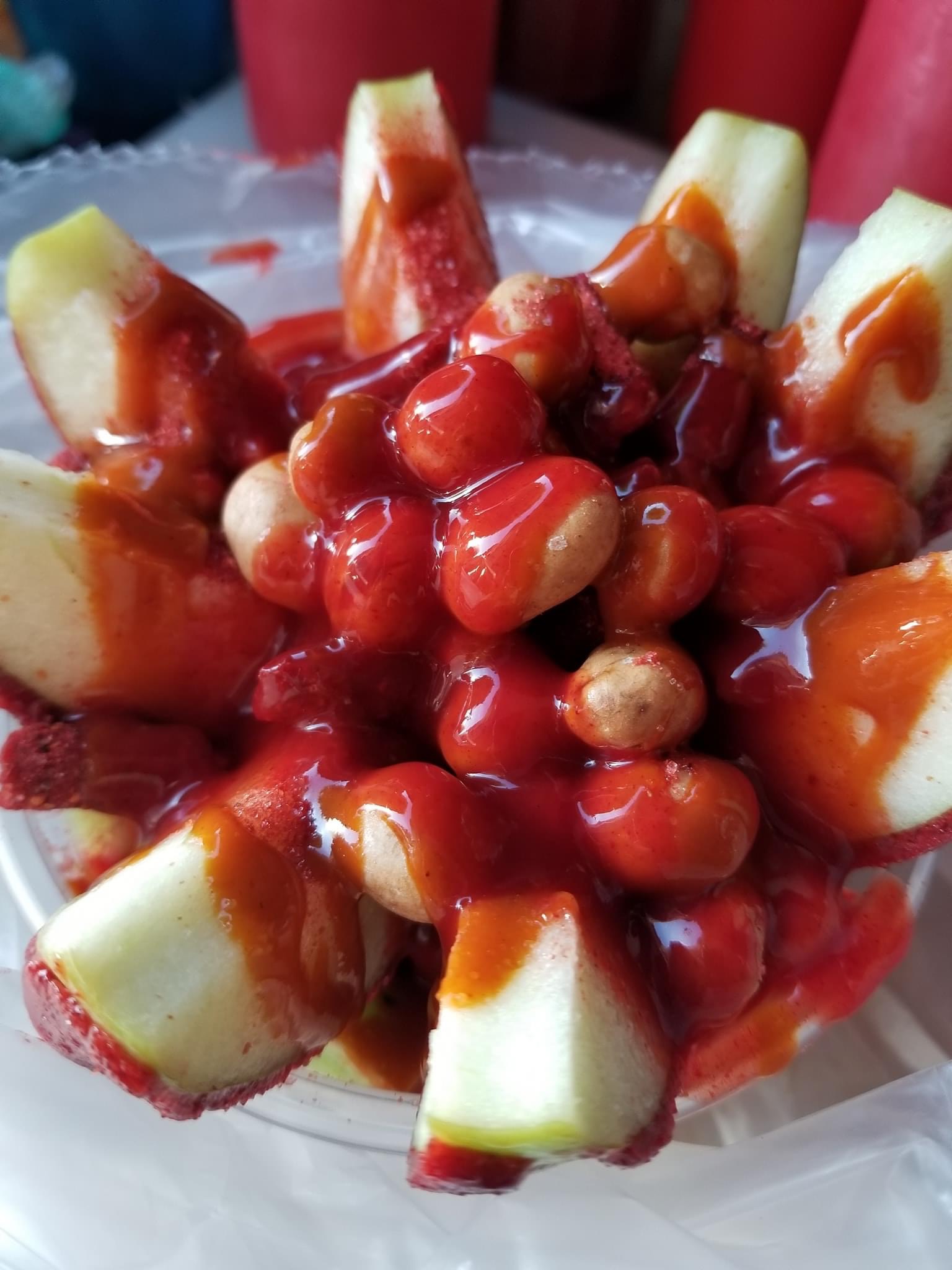Manzana con Cubierta de Chamoy