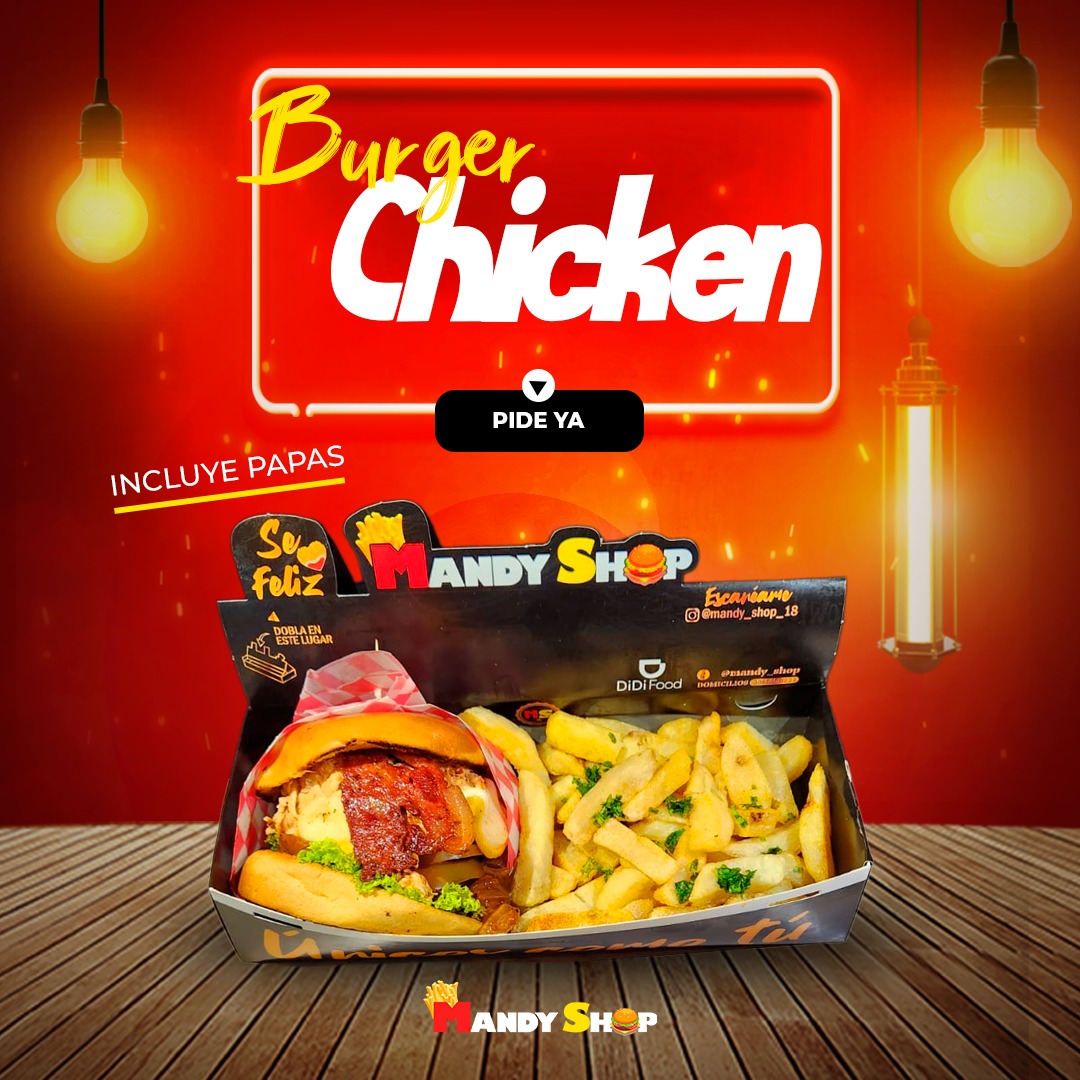 Burguer Chicken (Incluye papas)