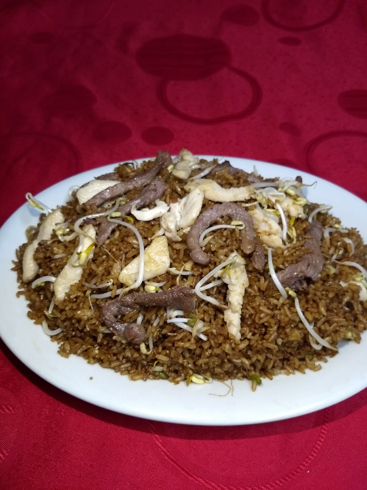 Chau Fan con Pollo y Cerdo