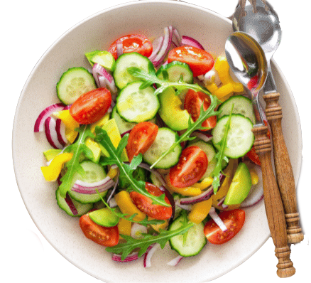 Ensalada de Pepino, Tomate y Cebolla