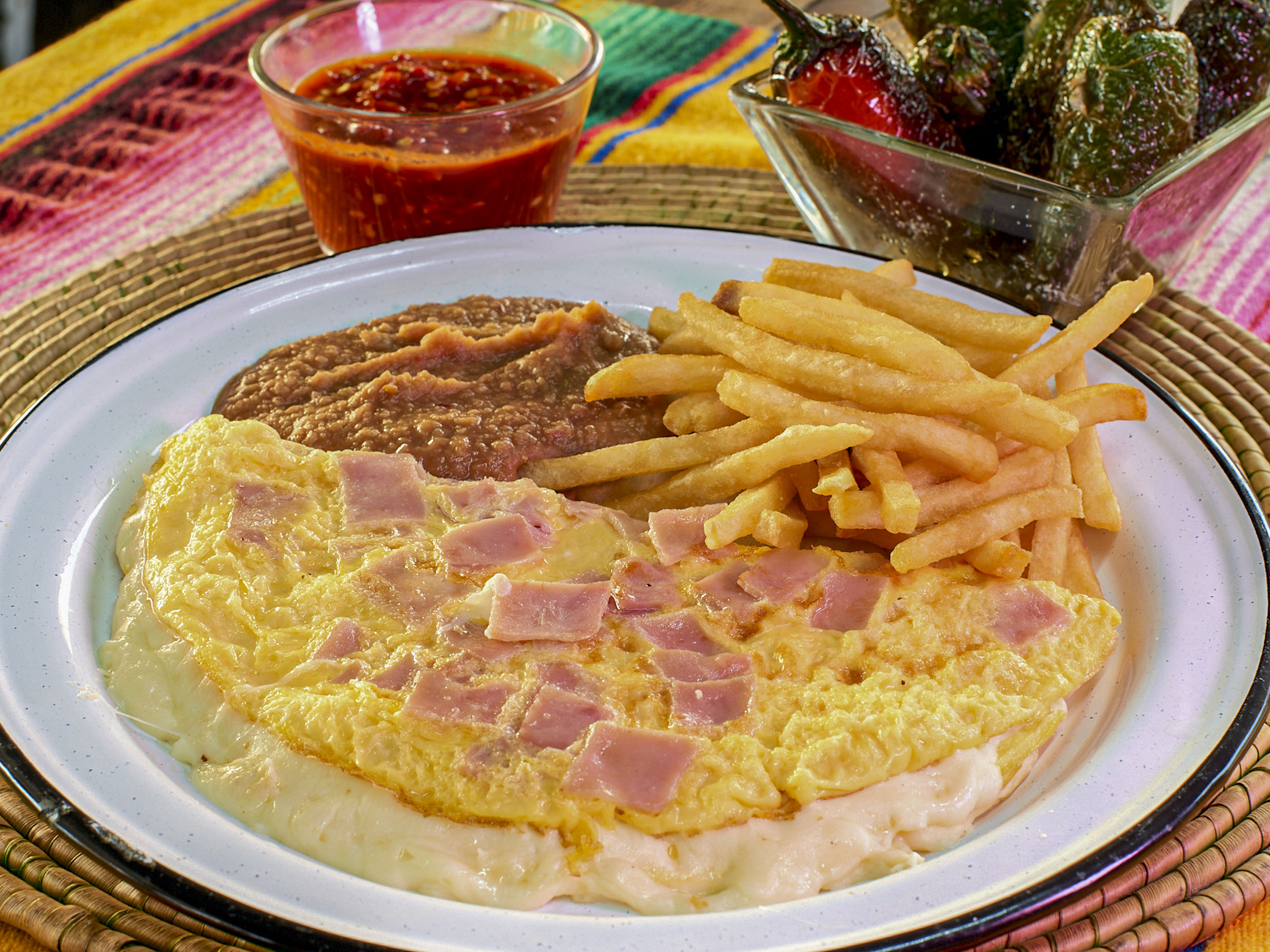 Omelette Jamón con Queso