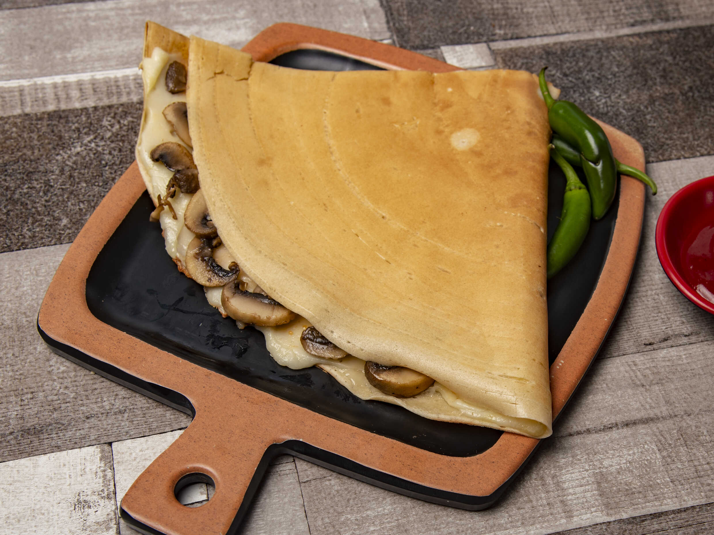 Crepa de Champiñones y Queso