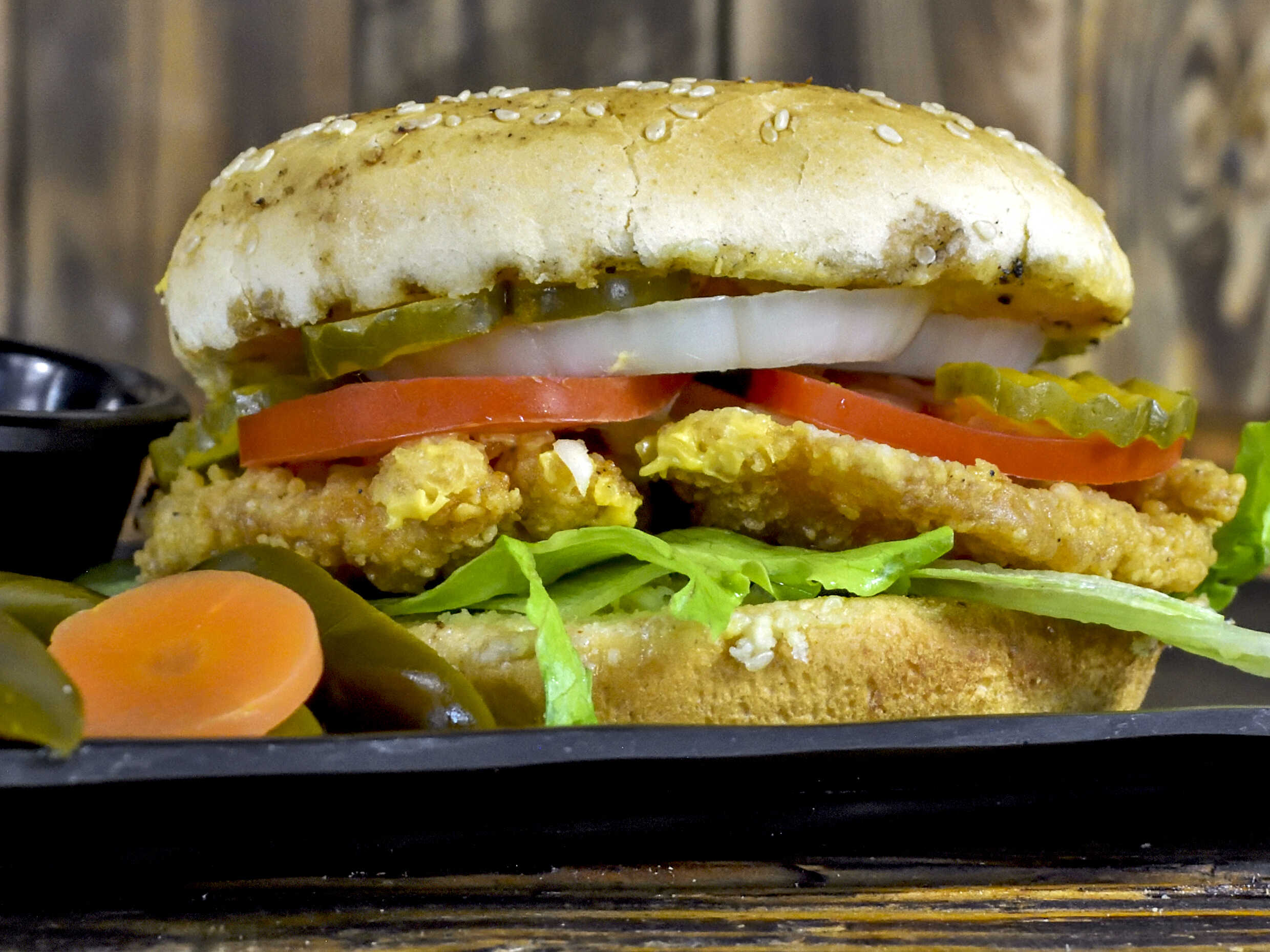 Hamburguesa de Fajitas de Pechuga de Pollo Empani