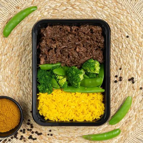 Res teriyaki Volumen, Arroz Amarillo más Vegetales