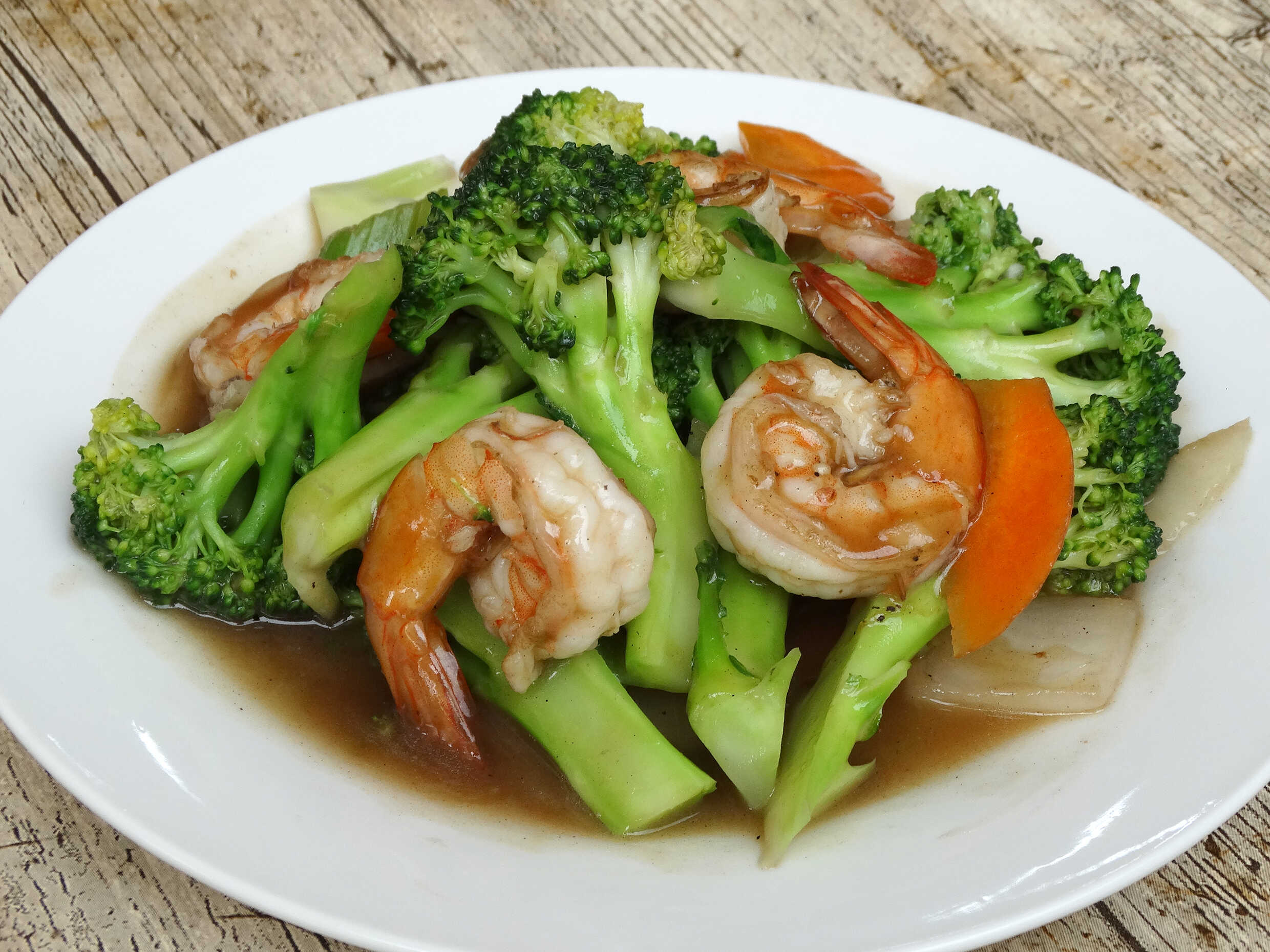 Verduras con Camarón 菜花虾