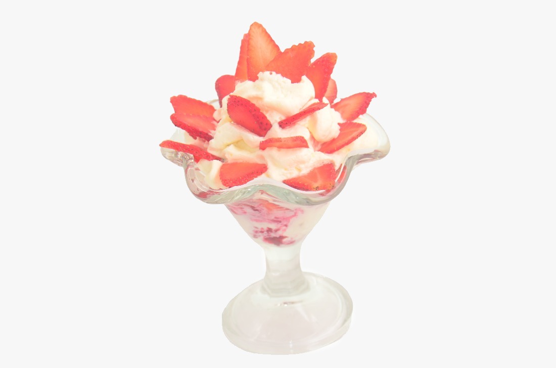 Fresa con Helado Vaso 12 oz