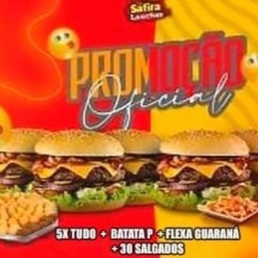 5 x tudo + batata P turbinada + 30 salgados + flexa 2lt