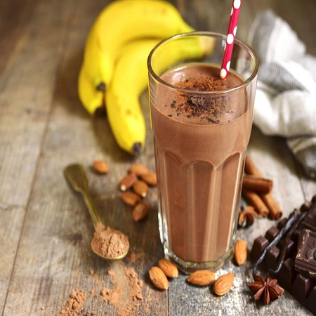 Licuado De Platano Y Chocolate