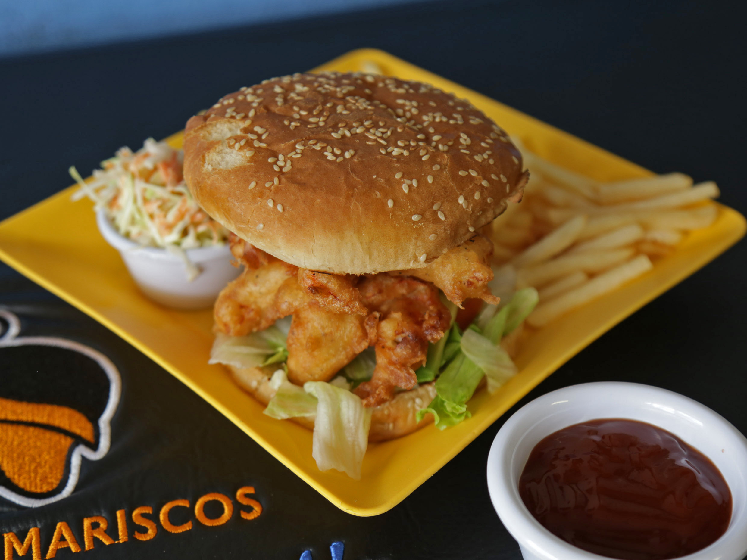 Hamburguesa de Camarón Capeado