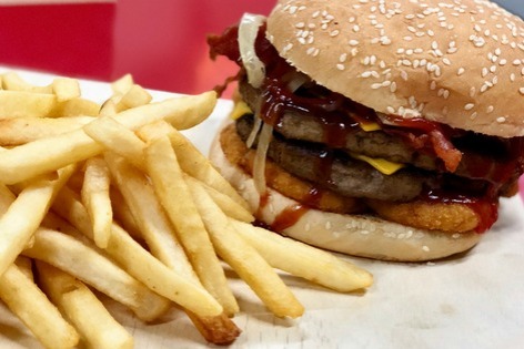 Hamburguesa Doble Especial + papas