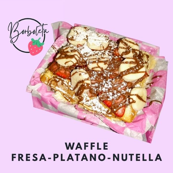 Waffle Fresa y Plátano