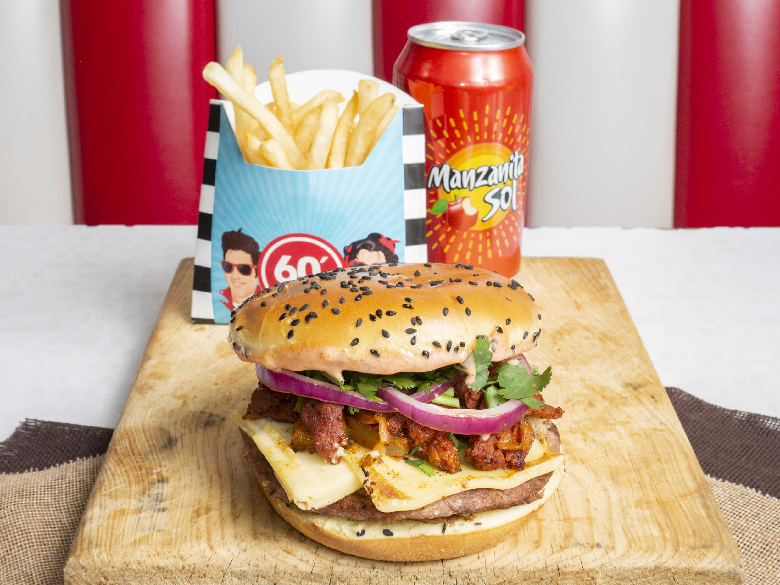 Combo Pastor Burger by Taco Inn