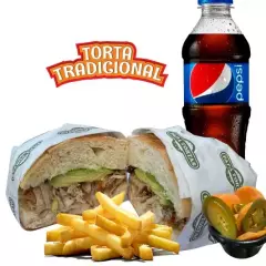 Combo Tradicional de Pierna, Pepsi 355 ml y Papas