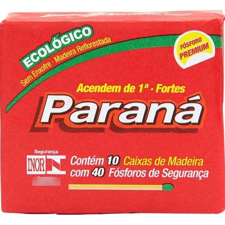 Fósforo Ecológico Paraná com 40 Palitos de Segurança.