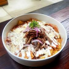 Chilaquiles Rojos con Carne P/ Asar