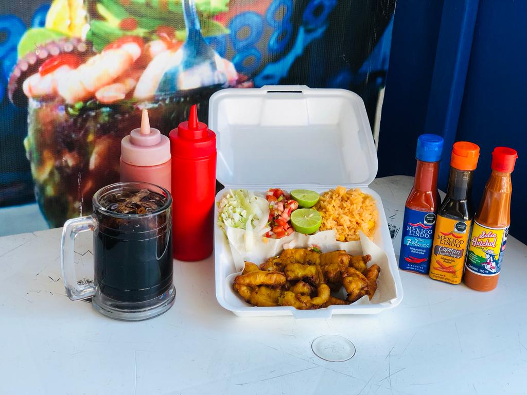 Orden De Pescado Empanizado + Bebida del Dia 500ml