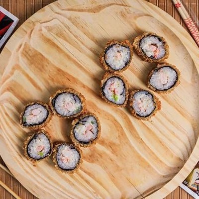 Alga, arroz, camarão, cream cheese e cebolinha - 10 unidades