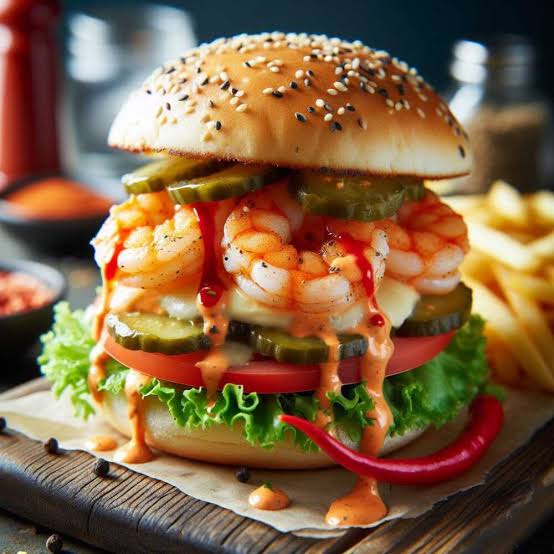 Hamburguesa de Camarón