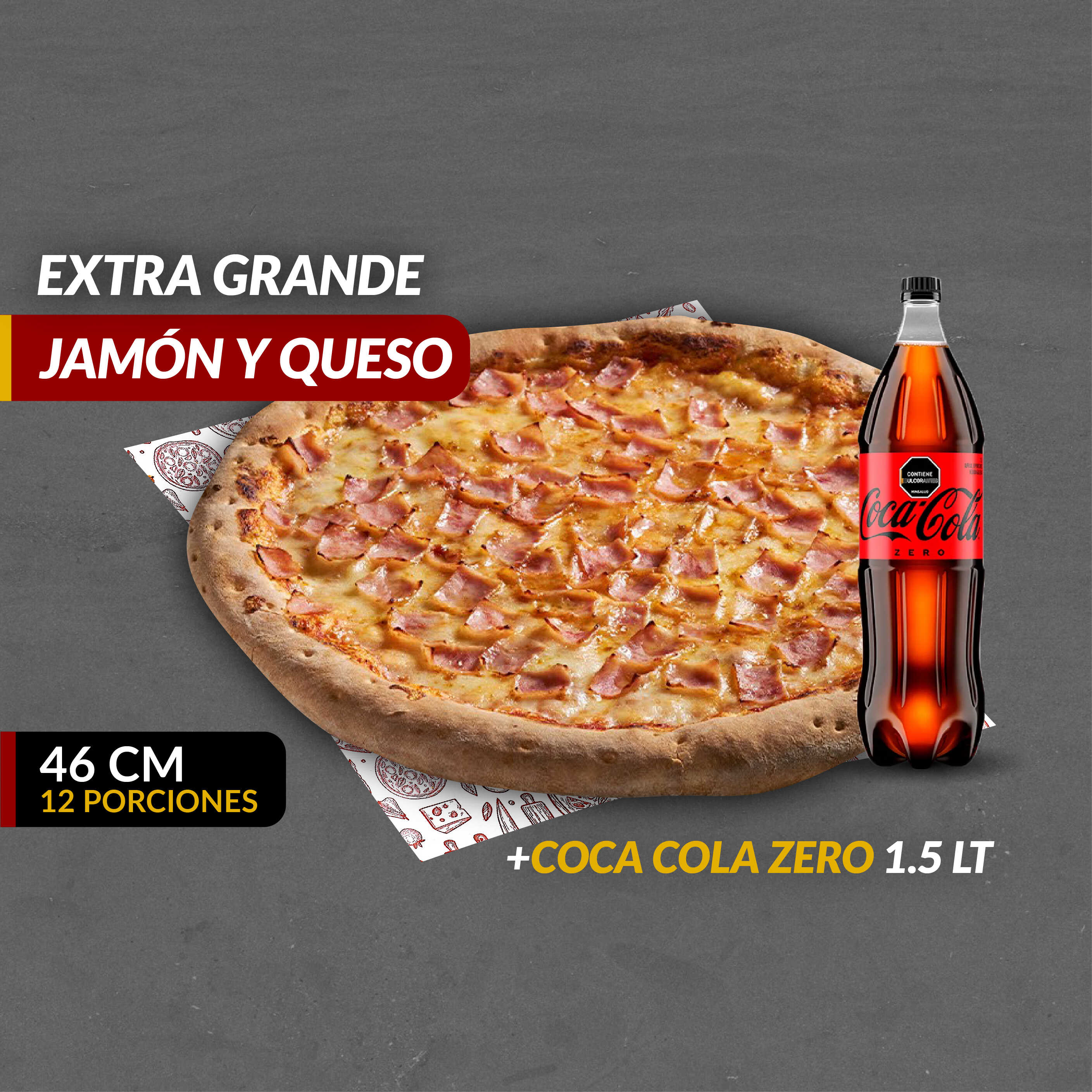 Pizza XGrande Jamón & Queso