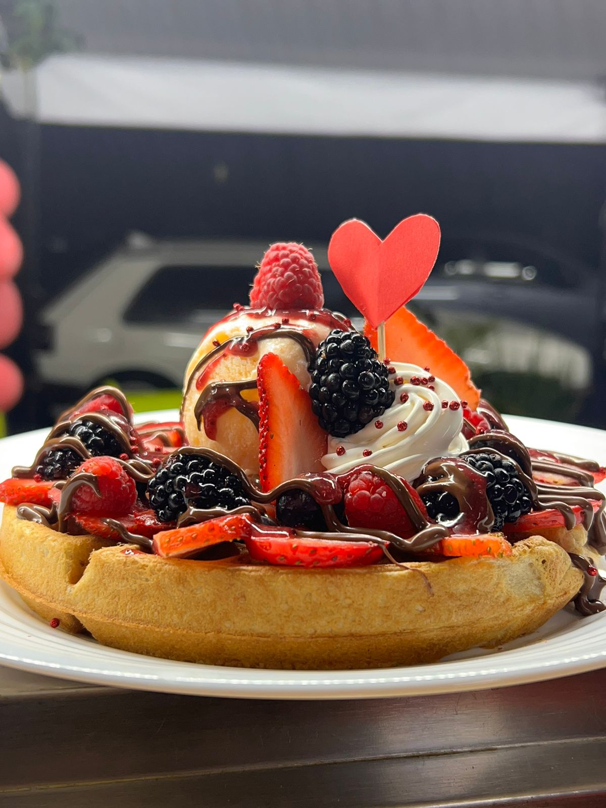 Waffle Frutos Rojos