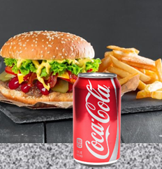 Combo Pato "Sencilla + Papas + Coca Cola"