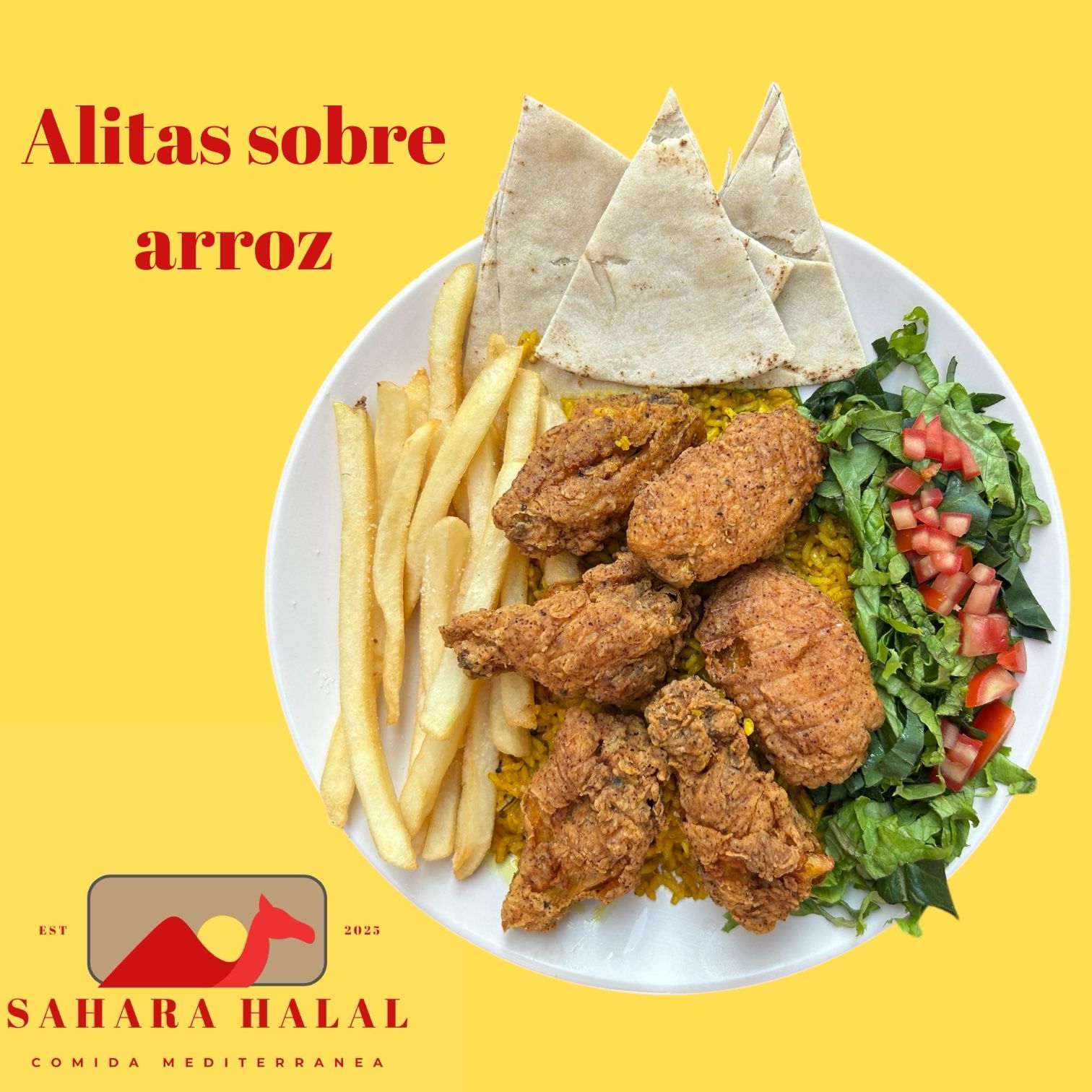Alitas Sobre Arroz
