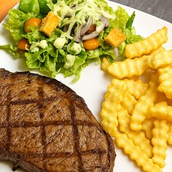Churrasco Madurado + papas