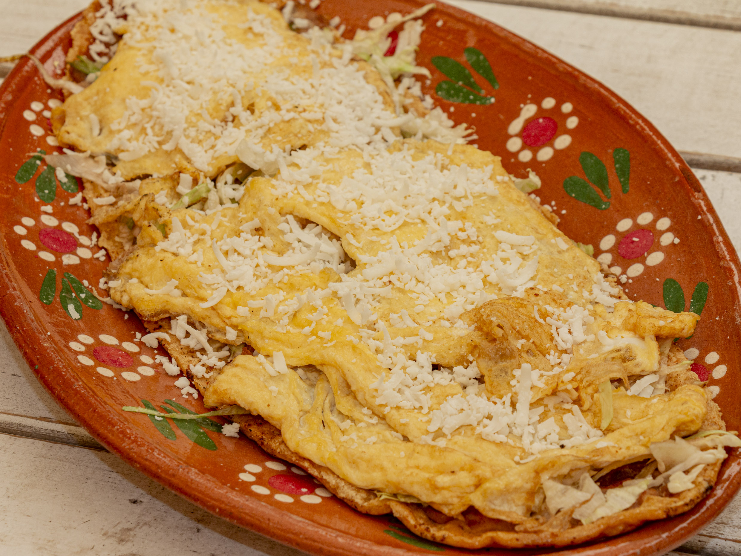 Huarache Con Huevo Revuelto