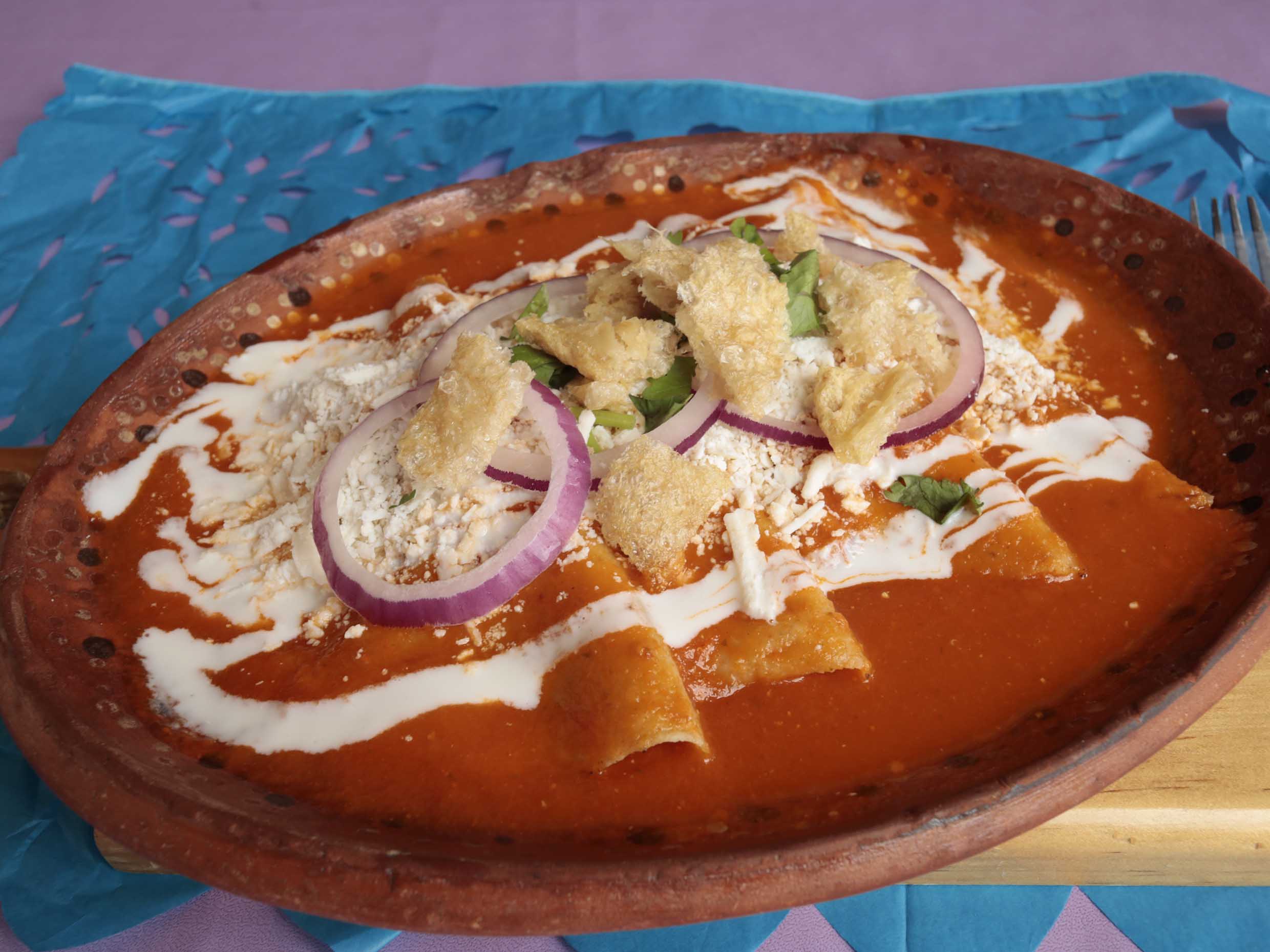 Enchiladas de Cecina