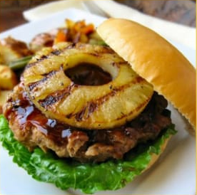 Kamy Burger Hawaiana con Papas