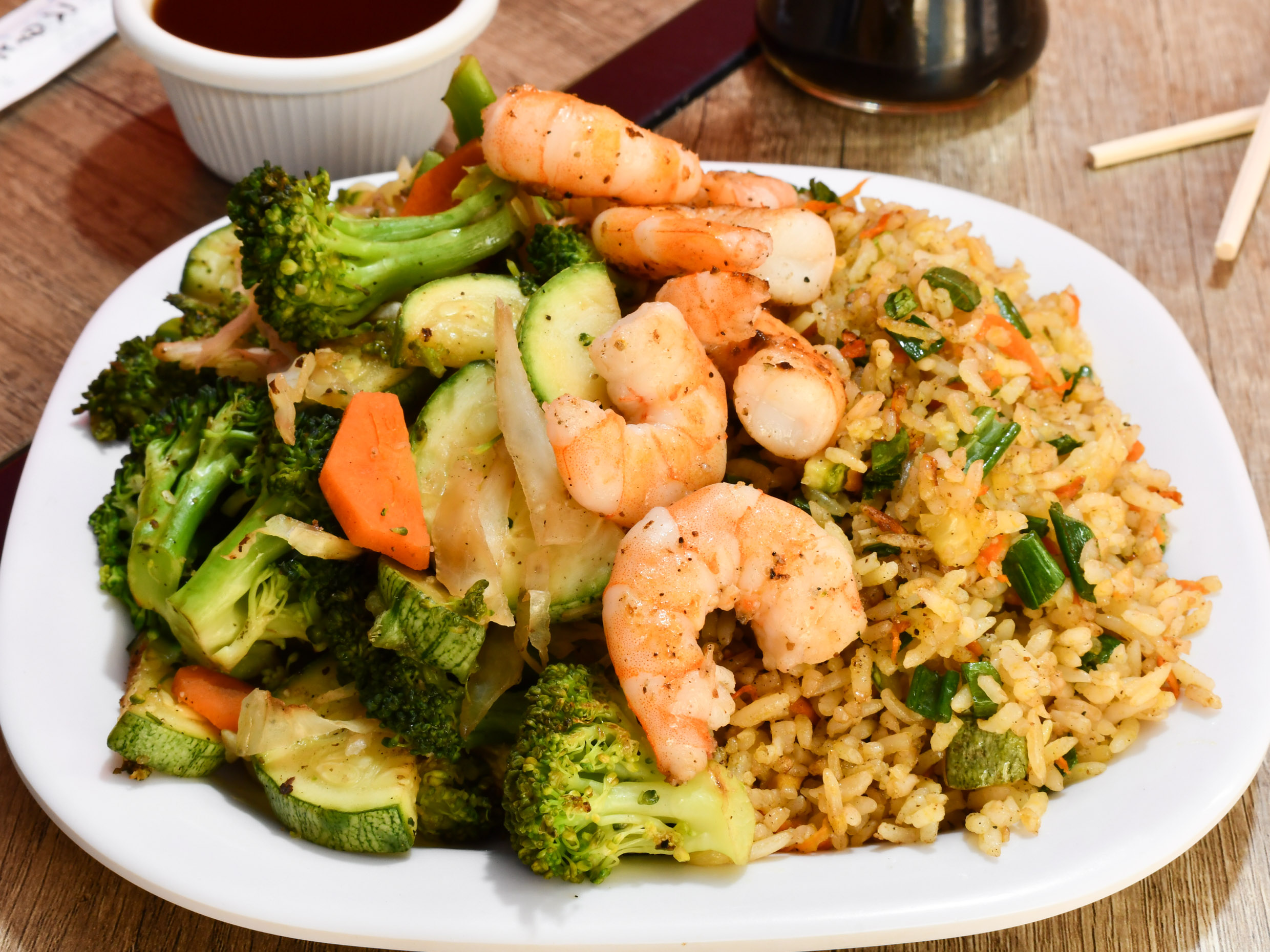 Tepanyaki de camarón