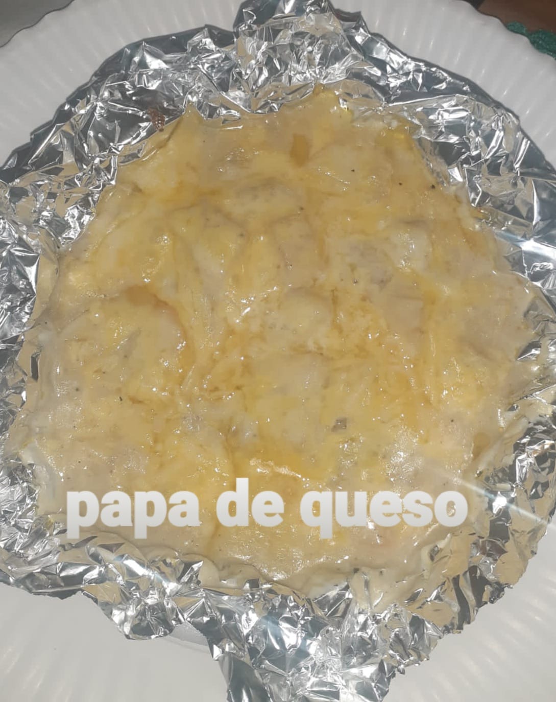 Papa rellena de Queso