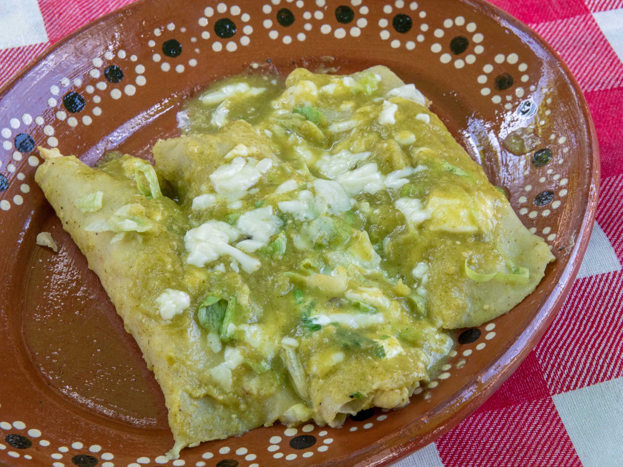 Enchiladas verdes promoción