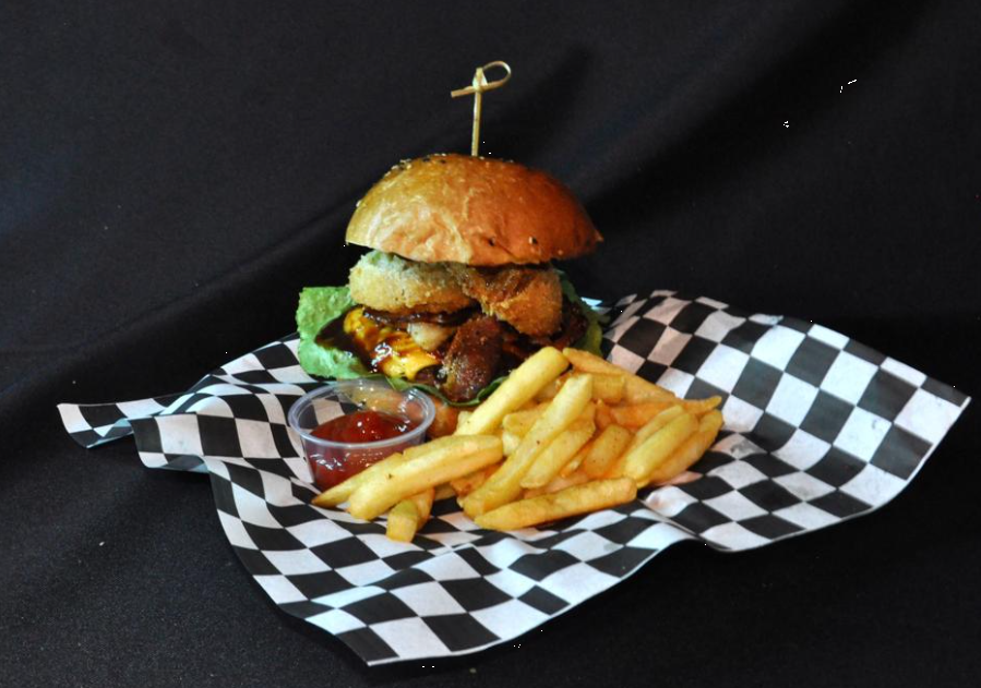 Hamburguesa BBQ con Papas