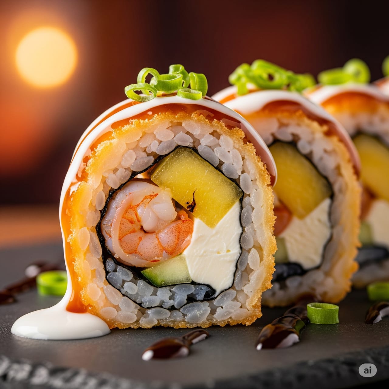 Combo 5 bocados de Tempura Ebi Roll más Gaseosa