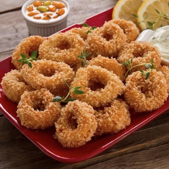 Empanado na panko e frito.