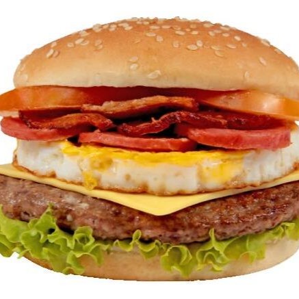 Uma Carne,Calabresa,queijo,Ovo,Alface e Tomate