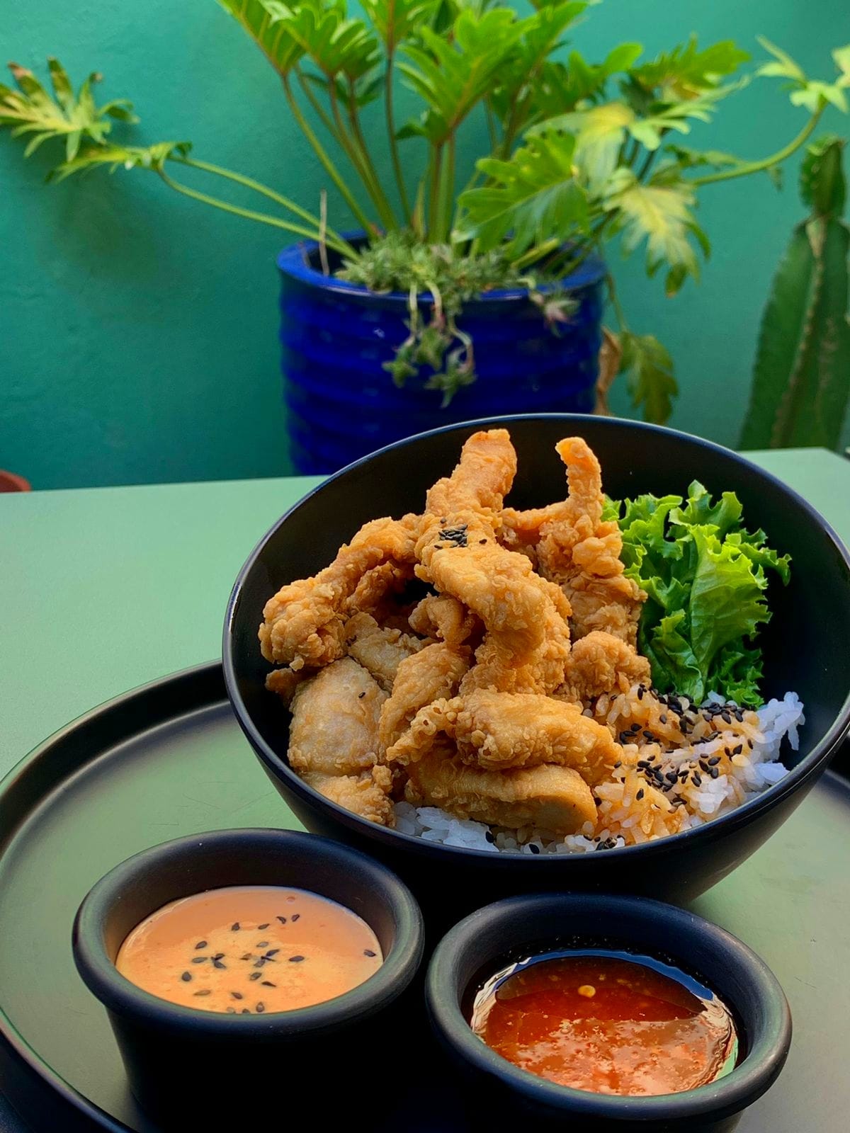 Gohan pollo agridulce